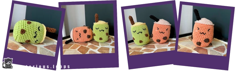 Willst du dir deinen eigenen kleinen Bubble Tea Boban als Amigurumi häkeln? Dann ist das hier genau die richtige Anleitung für dich! Design von knotorious.loops