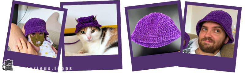 Auf der Suche nach einfachen und kostenlosen Anleitungen für gehäkelte Hüte? Wie wär's mit einem Bucket Hat für dich, dein Baby & deine Katze? Hier entlang!