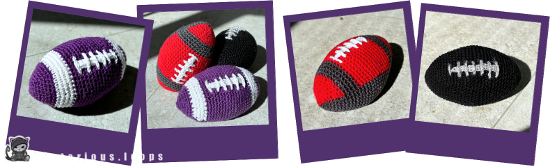 Football-Saison! Sei am Start mit 1 (oder 20) von diesen geschmeidigen Häkel-Footballs. Als Amigurumi für Baby & Katze oder als Hacky Sack für Sportbegeisterte.