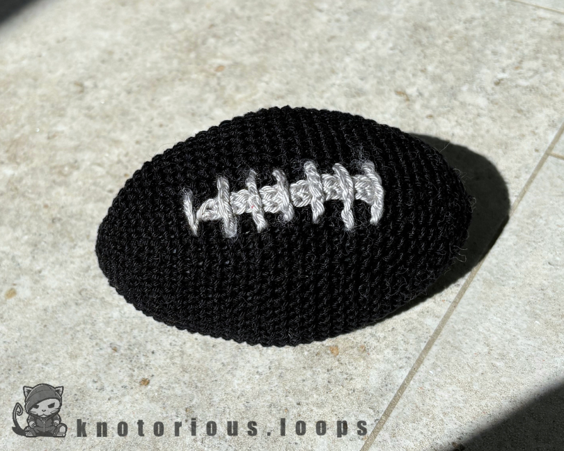 Finished Crochet Football - Single Color