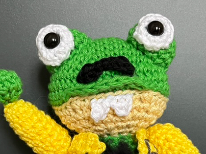 Example of where to use crochet oval for Amigurumi Designs in my Froggie Mercury Pattern Example of where to use crochet oval for Amigurumi Designs in my Froggie Mercury Pattern