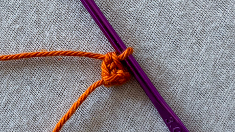 Step 5 of doing a foundation single crochet stitch