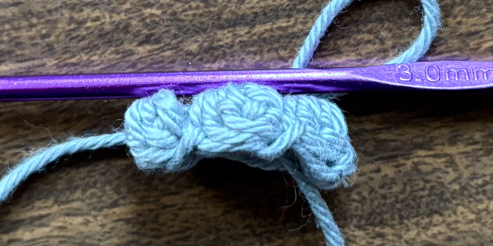 Couple of finished Bobble stitches Couple of finished Bobble stitches