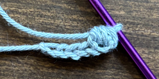 Step 4 of how to crochet a puff stitch Step 4 of how to crochet a puff stitch